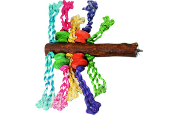 Flamingo Perch with Beads Bird Toy