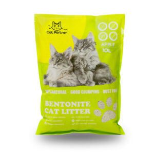 Cat Partner Bentonite Dust Free Clumping Cat Litter - 10 L - Green Apple