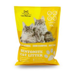 Cat Partner Bentonite Dust Free Clumping Cat Litter - 10 L - Lemon
