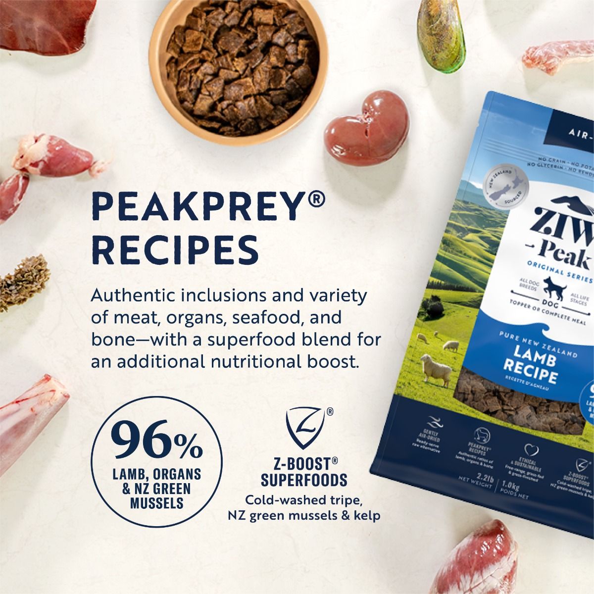 ZIWI Peak Air-Dried Lamb Recipe Dry Dog Food