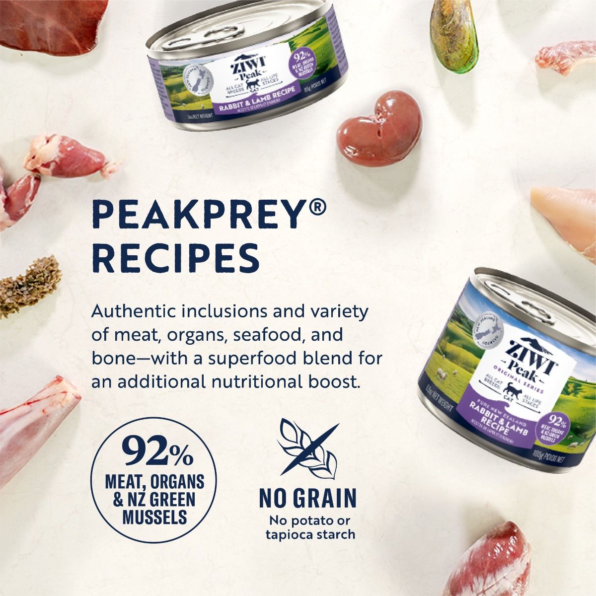 ZIWI Peak Rabbit & Lamb Recipe Wet Cat Food 85g