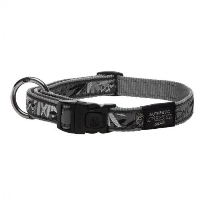 Rogz Silver Gecko Dog Collar