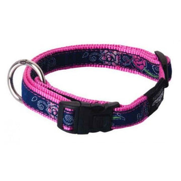 Rogz Denim Rose Dog Collar