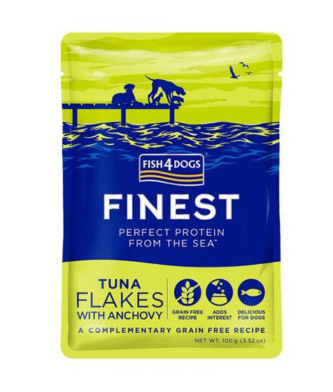 Fish4Dogs Finest Tuna Flakes with Anchovy Adult Wet Dog Food 100g