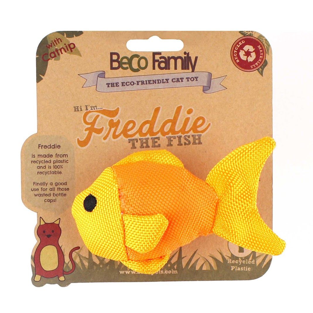 Beco Family Freddie the Fish with Catnip Cat Toy