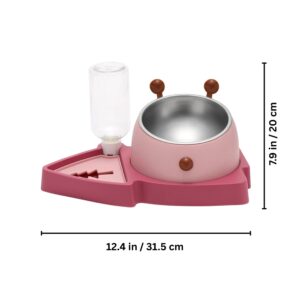 Cozy Paws 2 in 1 Water and Food Dispenser - Pink
