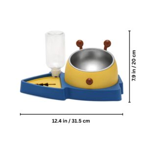 Cozy Paws 2 in 1 Water and Food Dispenser - Yellow