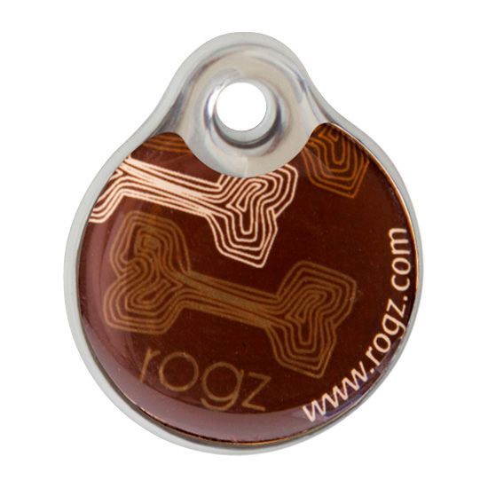 Rogz Mocha Bone ID Tag