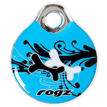 Rogz Turquoise Chrome ID Tag