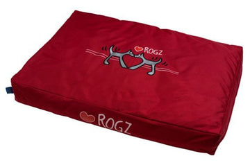 Rogz Flat Pod Red Heart Dog Bed