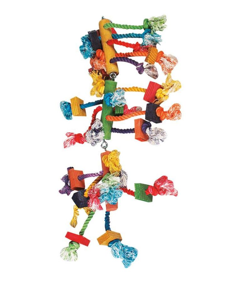 Flamingo Hanger with Beads Bird Toy
