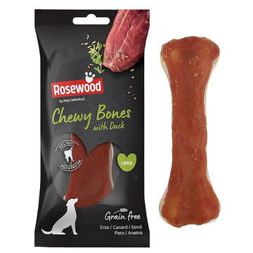 Pets Unlimited Chewy Bone with Duck Large Dog Treats 90g