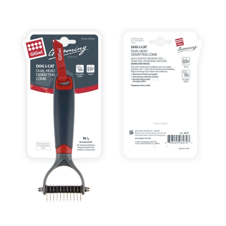 GiGwi Dual Head Dematting Comb 11 Teeth for Dogs & Cats