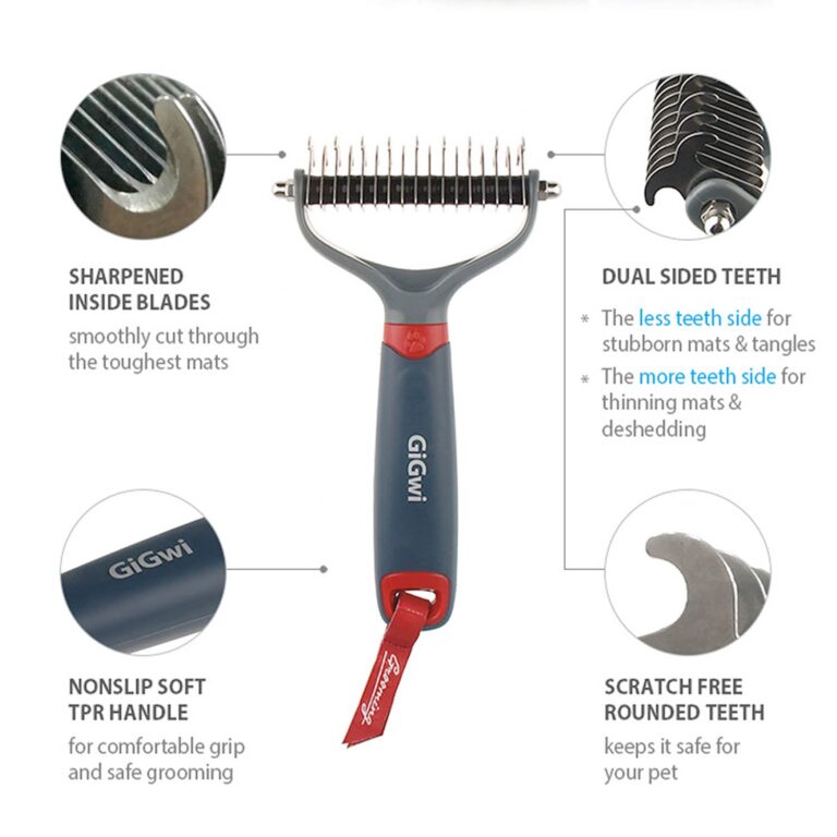 GiGwi Dual Head Dematting Comb 11 Teeth for Dogs & Cats