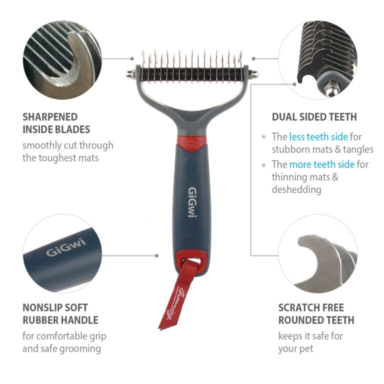 GiGwi Dual Head Dematting Comb 17 Teeth for Dogs & Cats