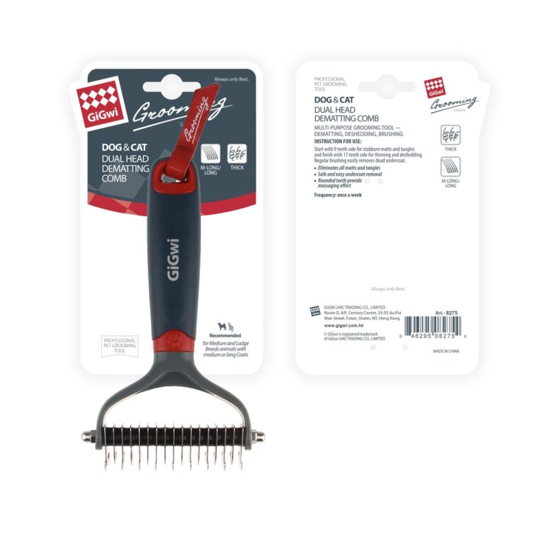 GiGwi Dual Head Dematting Comb 17 Teeth for Dogs & Cats