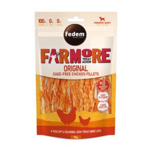 Fedem Farmore Jerky for Dogs – Original Cage-Free Chicken Fillets 75g