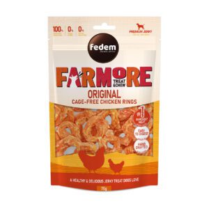 Fedem Farmore Jerky for Dogs – Original Cage-Free Chicken Rings 75g