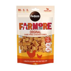 Fedem Farmore Jerky for Dogs – Original Cage-Free Chicken Cubes 75g