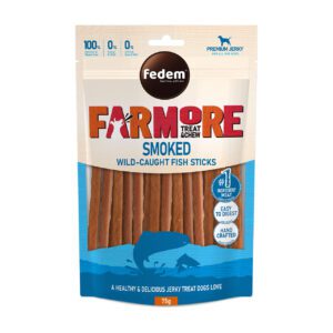 Fedem Farmore Jerky for Dogs – Smoked Wild-Caught Fish Sticks 75g