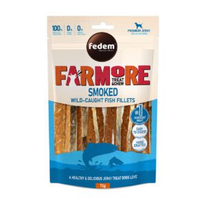 Fedem Farmore Jerky for Dogs – Smoked Wild-Caught Fish Fillets 75g