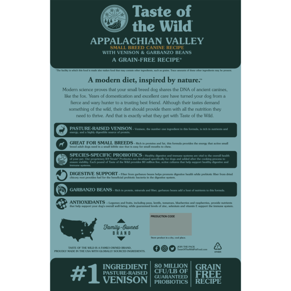 Taste of the Wild: Appalachian Valley small breed Canine