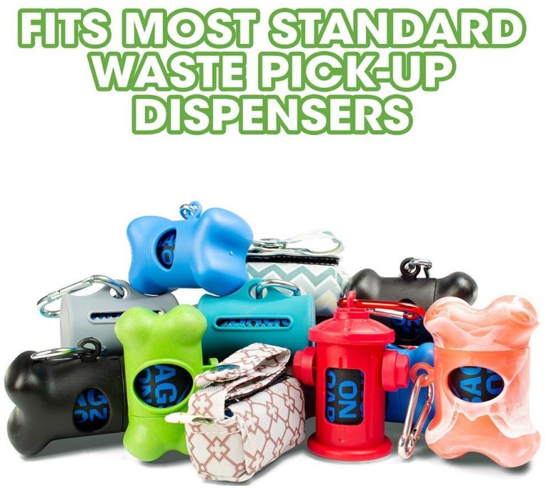 Bags on Boards Patterned Dog poop Pickup Bags (14 bags x 10 Rolls)