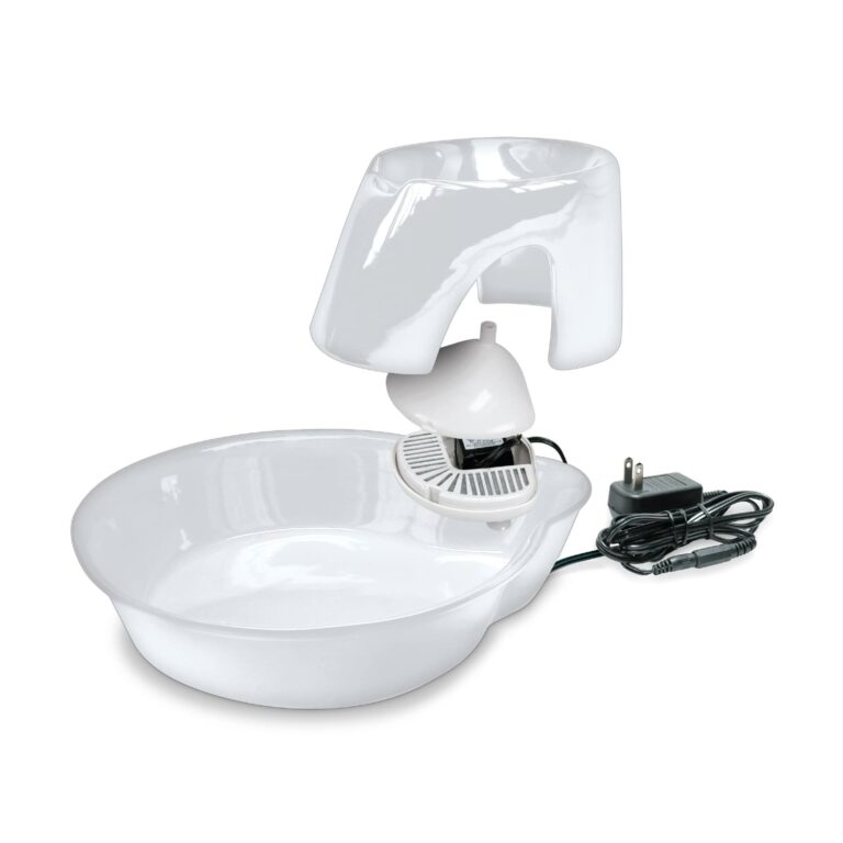 Pet Pioneer Big Max Ceramic Pet Drinking Fountain 128oz (White)