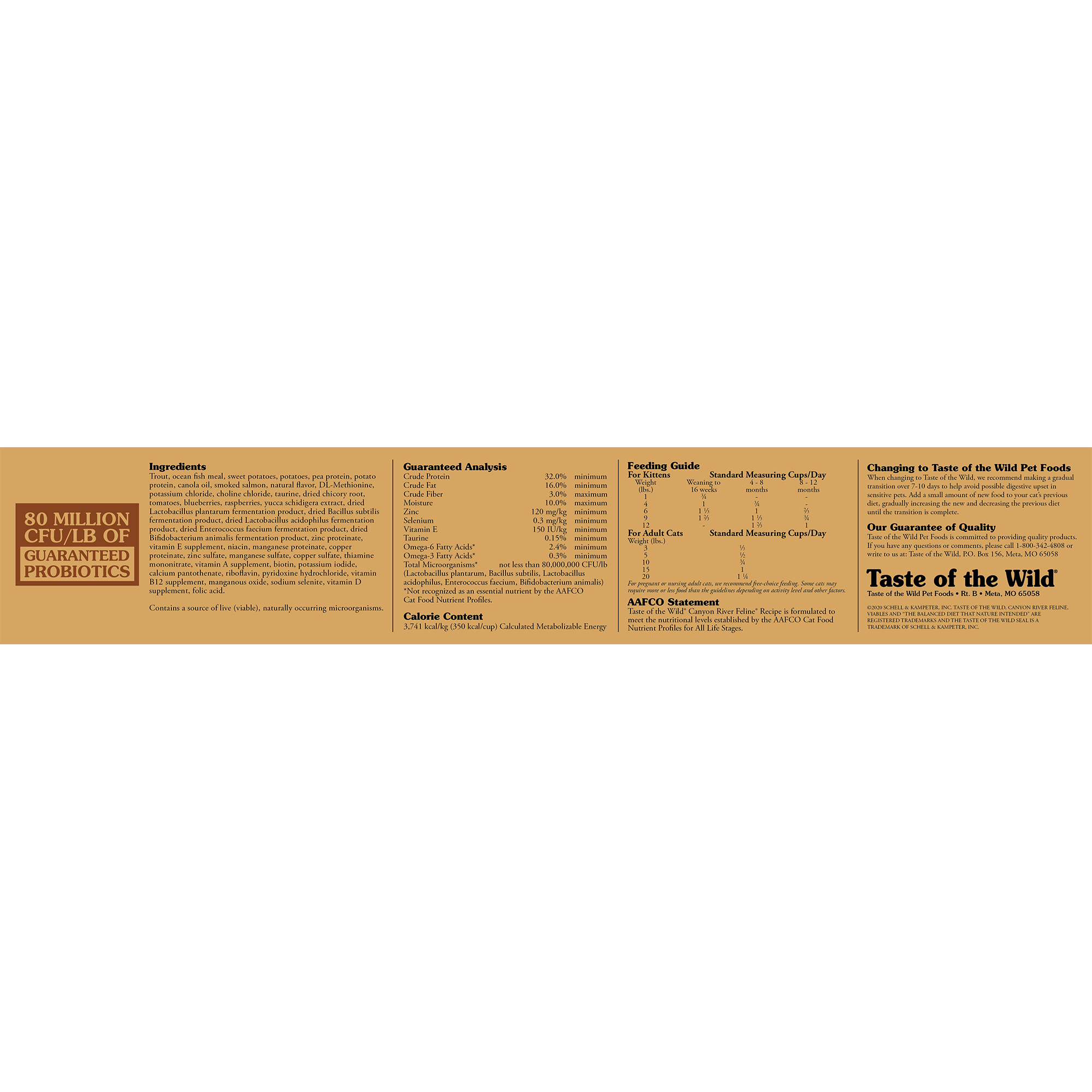 Taste of the Wild: Canyon River Feline Recipe