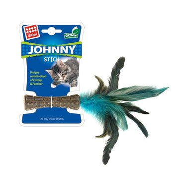 GiGwi Catnip “Johnny Sticks” with Natural Feather (Green)