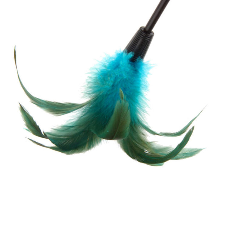 GiGwi Catwand Feather Teaser w/ Natural Feather &TPR Handle
