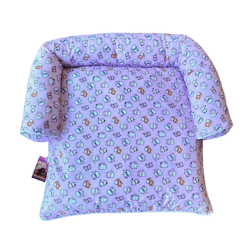 Coco Kindi Pink Color Cat Pattern Washable Cotton Day Bed
