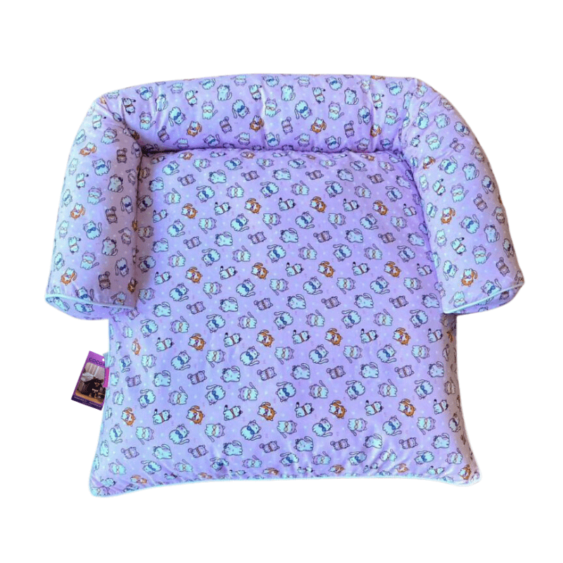 Coco Kindi Pink Color Cat Pattern Washable Cotton Day Bed
