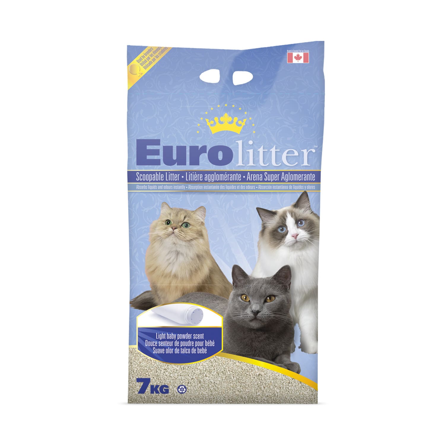 Eurolitter Premium Cat Litter – Babypowder 7kg