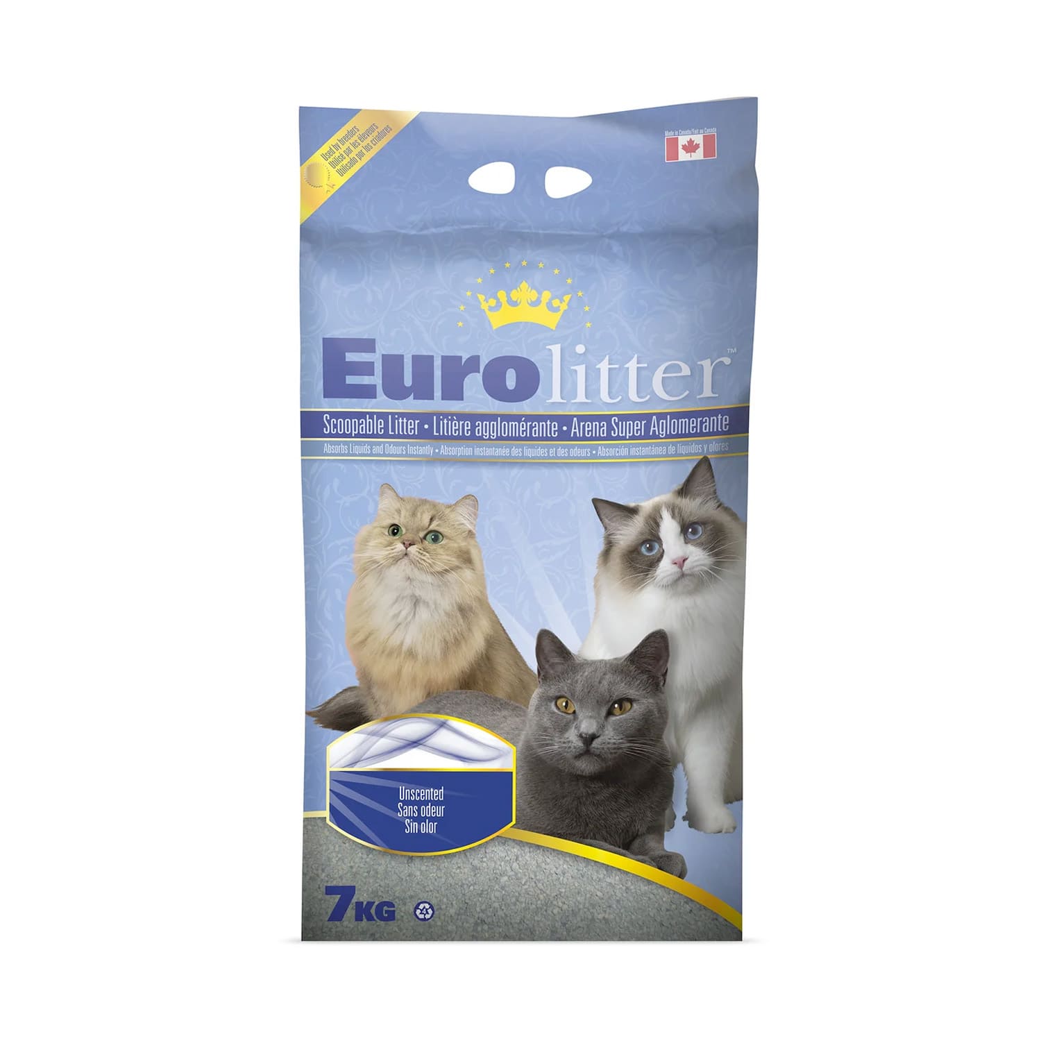 Eurolitter Premium Cat Litter – Unscented 7kg