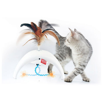 GiGwi Feather Spinner with 2 Replacable Natural Feathers Caps