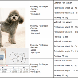 Pakeway Female Dog Pet Diaper - Large