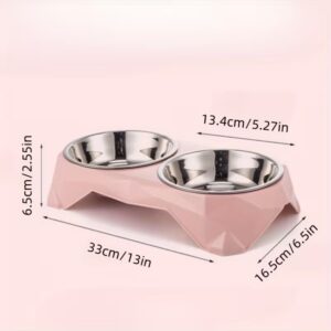 Cozy Paws Double Steel Pet Bowls – Blue