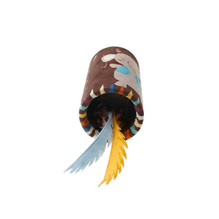 GiGwi Happy Indian Melody Tube “Elephant” with Feather & Sound Chip