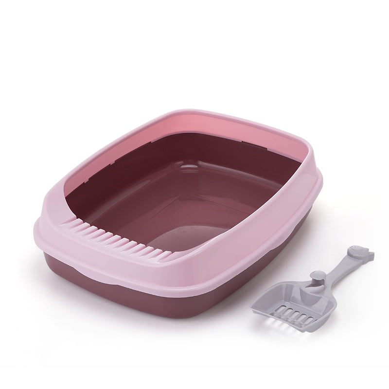 Cozy Paws Open Cat Litter Tray with Scoop – 55×43×18.5 cm – Mixed Colors