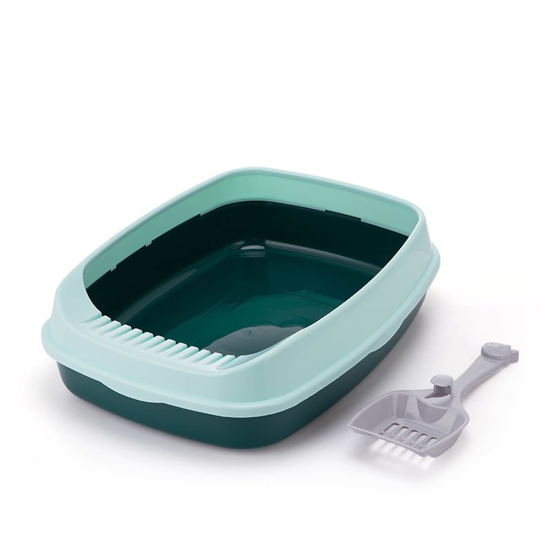 Cozy Paws Open Cat Litter Tray with Scoop – 55×43×18.5 cm – Mixed Colors