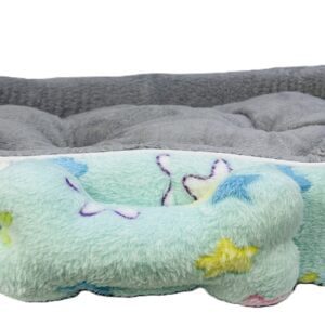 Coco Kindi Soft Printed Oval Fur Bed – Size 3(Mixed Colors,66×55 ×16 cm)