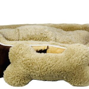 Coco Kindi Soft Printed Oval Fur Bed – Size 3(Mixed Colors,66×55 ×16 cm)