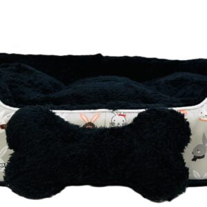 Coco Kindi Soft Printed Oval Fur Bed – Size 3(Mixed Colors,66×55 ×16 cm)