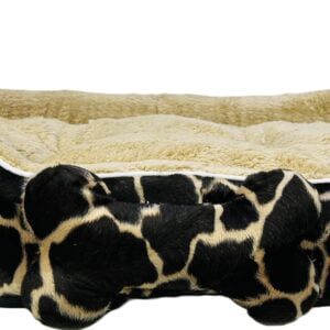 Coco Kindi Soft Printed Oval Fur Bed – Size 3(Mixed Colors,66×55 ×16 cm)