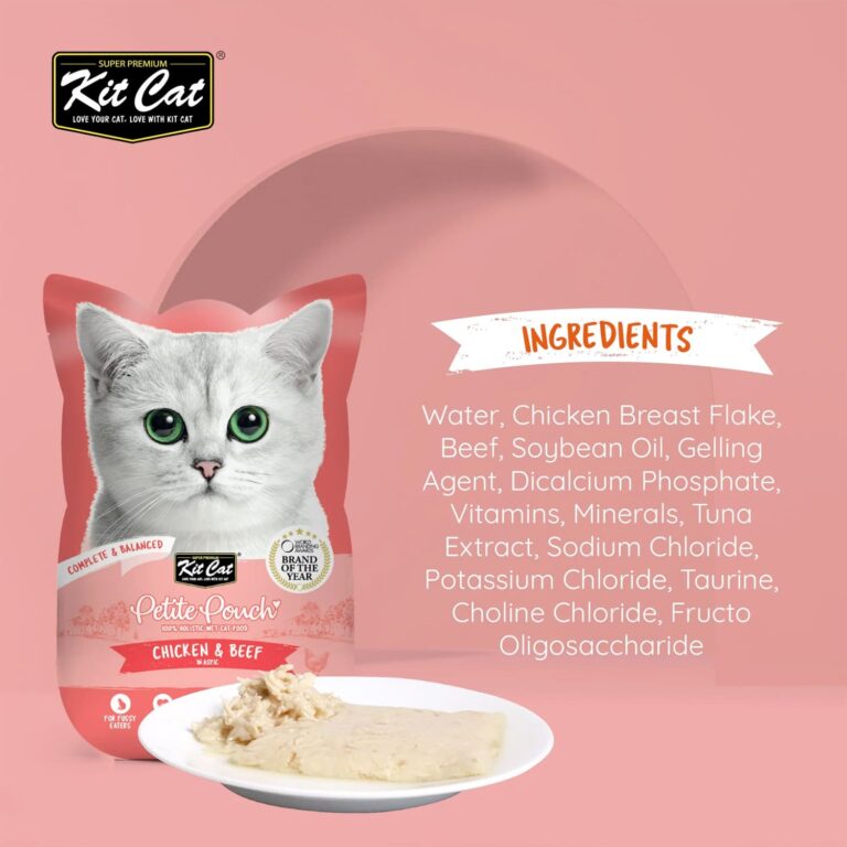 Kit Cat Petite Pouch 70g – Chicken & Beef (1 Box -24pcs)
