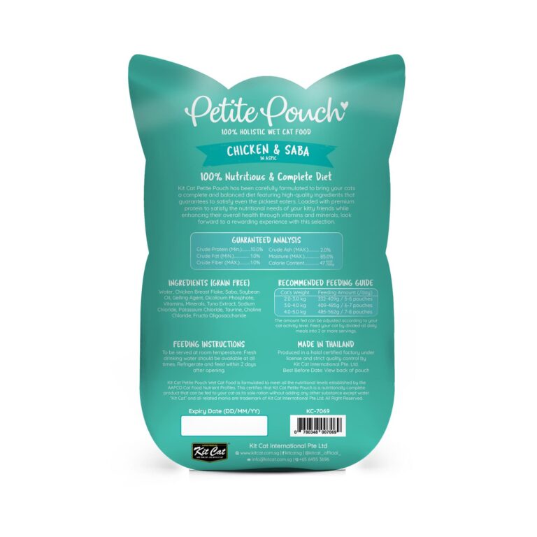 Kit Cat Petite Pouch 70g – Chicken & Saba (1 Box -24pcs)
