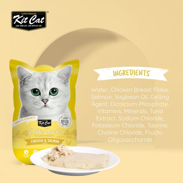 Kit Cat Petite Pouch 70g – Chicken & Salmon (1 Box -24pcs)