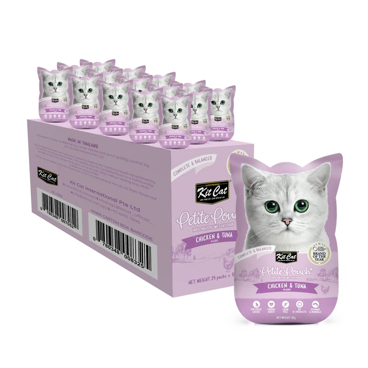 Kit Cat Petite Pouch 70g – Chicken & Tuna (1 Box -24pcs)