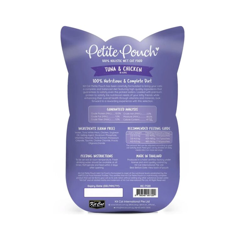 Kit Cat Petite Pouch 70g – Tuna & Chicken (1 Box -24pcs)